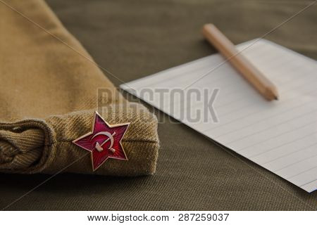 Part Of The Uniform Of The Soviet Soldier: Forage-cap