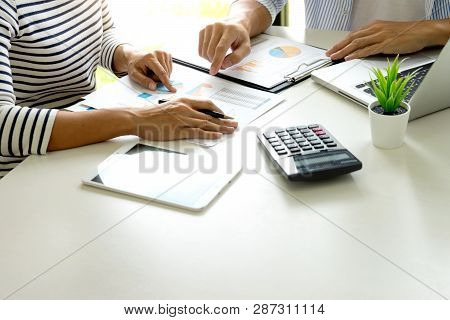 Young Business Team In A Small Meeting In The Office
