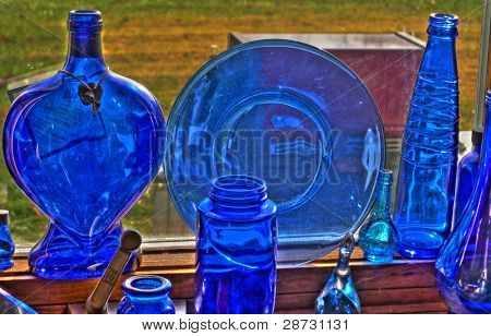 Blauw glas
