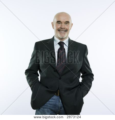 Amigável homem sênior