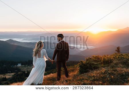 Sunset At The Top Of The Mountain.