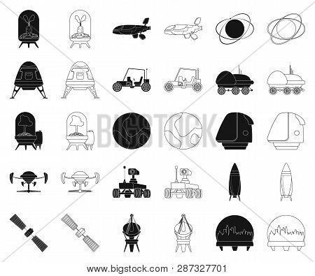 Vector Illustration Of Mars And Space Icon. Set Of Mars And Planet Vector Icon For Stock.