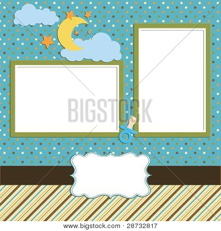 Page de scrapbooking bébé - album photo