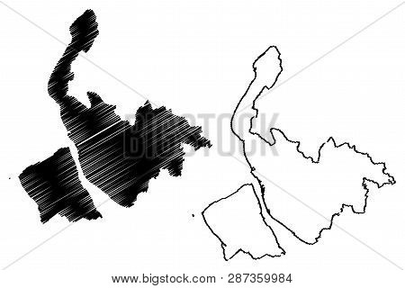 Merseyside (united Kingdom, England, Metropolitan County) Map Vector Illustration, Scribble Sketch M