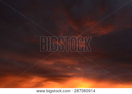 Only Sky Bright Colorful Abstract Background Natural Surrealism Of Atmospheric Nature At Sunset