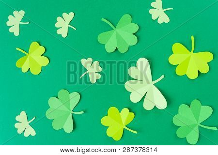 Happy St.patricks Day Shamrock Text Greeting Card