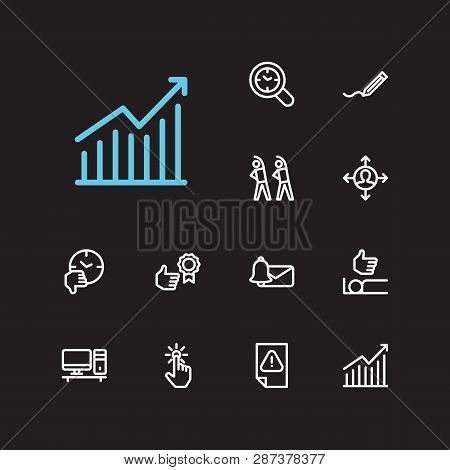 Work Icons Set. Reward Yourself And Work Icons With Waste Time, Just Do It And Efficiency. Set Of Ge