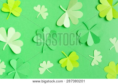 Happy St.patricks Day Shamrock Text Greeting Card