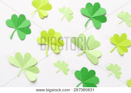 Happy St.patricks Day Shamrock Text Greeting Card