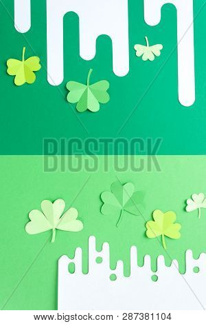 Happy St.patricks Day Shamrock Text Greeting Card