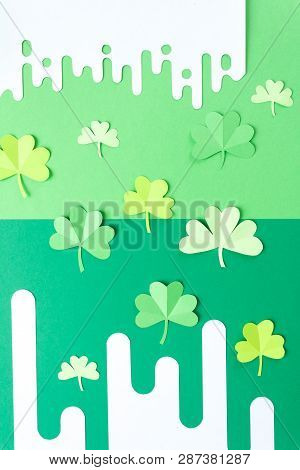 Happy St.patricks Day Shamrock Text Greeting Card