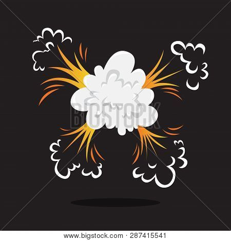 Explosive Boom Effect. Smoke From The Bomb
