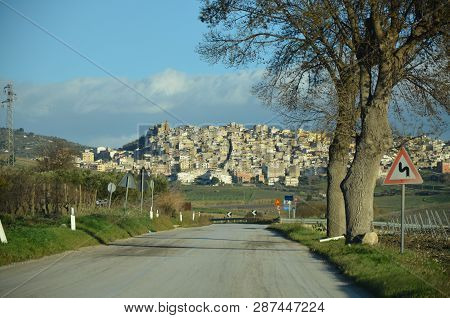 Panorama Of The Green Landscape Of Sambuca