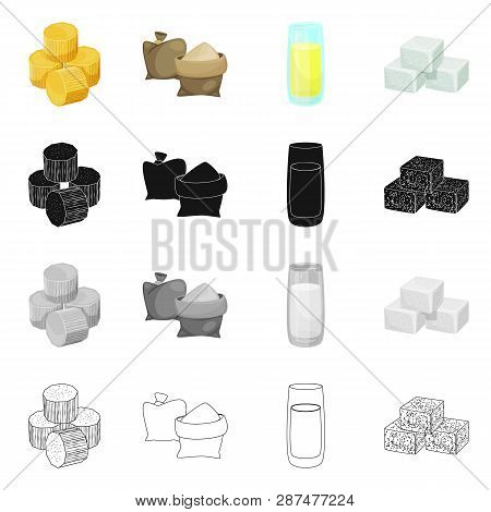 Isolated Object Of Farm And Agriculture  Logo. Collection Of Farm And Technology Stock Vector Illust