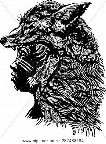 Black Girl black and white design vector illustration art