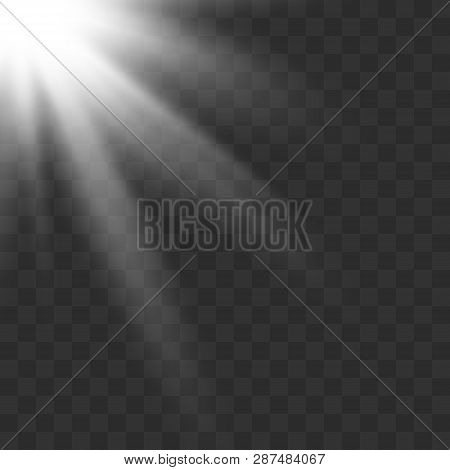 Sunlight Lens Flare Light Effect. Bright Beautiful Star. Vector Illustration Eps10