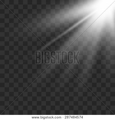 Sunlight Lens Flare Light Effect. Bright Beautiful Star. Vector Illustration Eps10