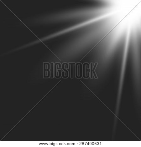 Sunlight Lens Flare Light Effect. Bright Beautiful Star. Vector Illustration Eps10