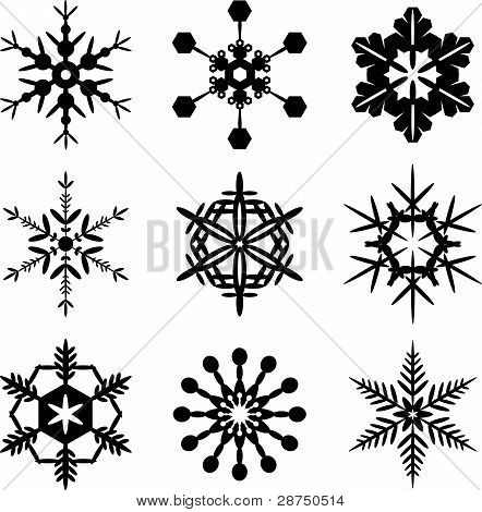 elszigetelt fehér hópelyhek