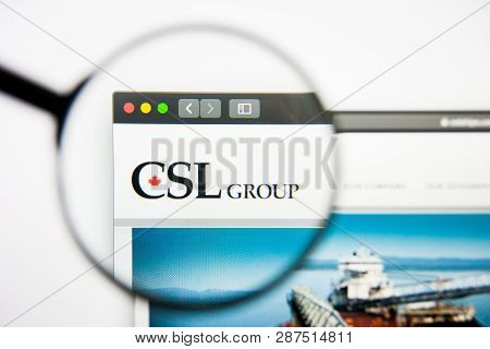 Los Angeles, California, Usa - 28 February 2019: Csl Website Homepage. Csl Logo Visible On Display S