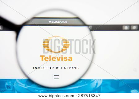 Los Angeles, California, Usa - 28 February 2019: Grupo Televisa Website Homepage. Grupo Televisa Log
