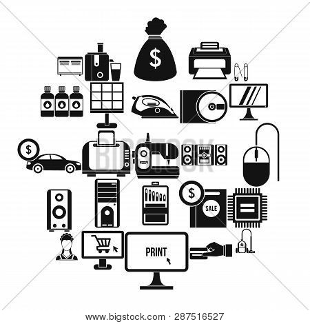 Computer Things Icons Set. Simple Set Of 25 Computer Things Vector Icons For Web Isolated On White B