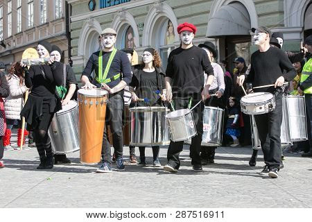 Ljubljana, Slovenia / Slovenia - February 02 2019: Carnival In Slovenia With Some Traditional Sloven