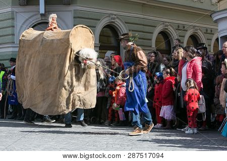 Ljubljana, Slovenia / Slovenia - February 02 2019: Carnival In Slovenia With Some Traditional Sloven