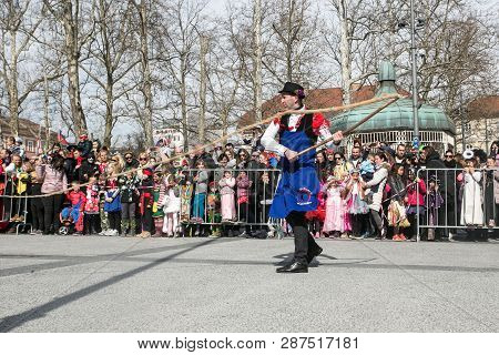 Ljubljana, Slovenia / Slovenia - February 02 2019: Carnival In Slovenia With Some Traditional Sloven