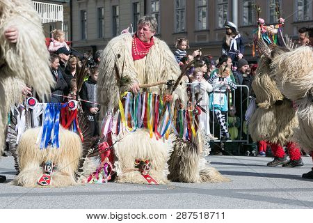 Ljubljana, Slovenia / Slovenia - February 02 2019: Carnival In Slovenia With Some Traditional Sloven
