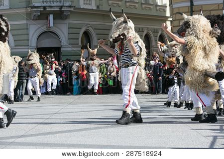 Ljubljana, Slovenia / Slovenia - February 02 2019: Carnival In Slovenia With Some Traditional Sloven
