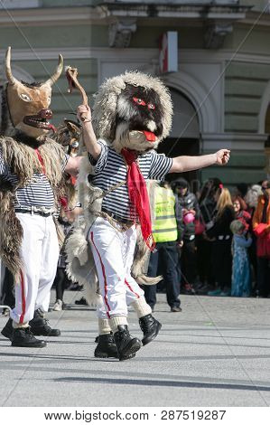 Ljubljana, Slovenia / Slovenia - February 02 2019: Carnival In Slovenia With Some Traditional Croati