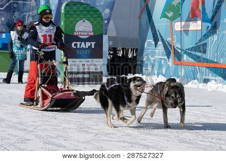 Petropavlovsk Kamchatsky, Kamchatka Peninsula, Russian Far East - February 21, 2019: Kamchatka Kids 