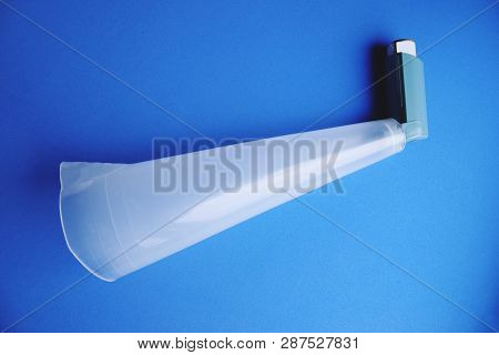 Albuterol Lung With Plastic Funnel Mask Close Up