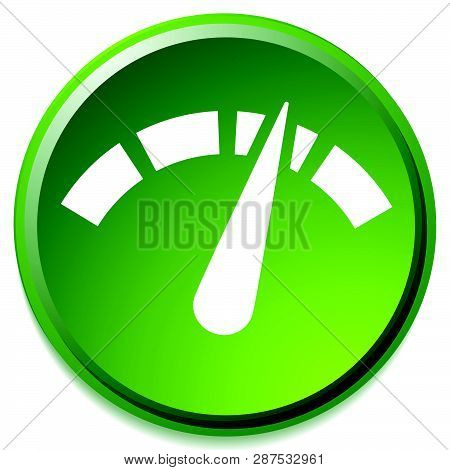 Icon With Gauge, Meter For Calibration, Indication, Level Themes