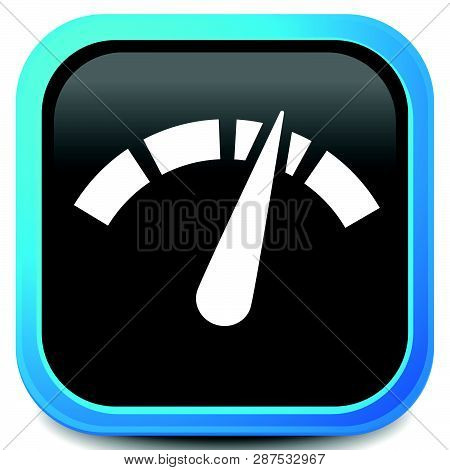 Icon With Gauge, Meter For Calibration, Indication, Level Themes