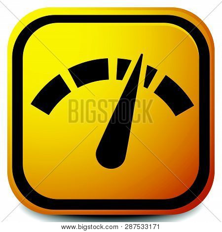 Icon With Gauge, Meter For Calibration, Indication, Level Themes