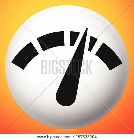 Icon With Gauge, Meter For Calibration, Indication, Level Themes