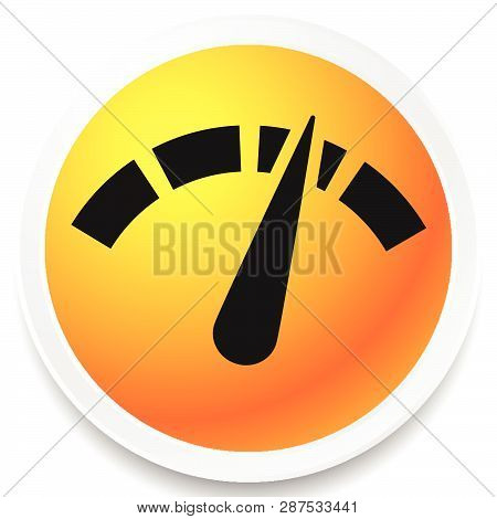 Icon With Gauge, Meter For Calibration, Indication, Level Themes