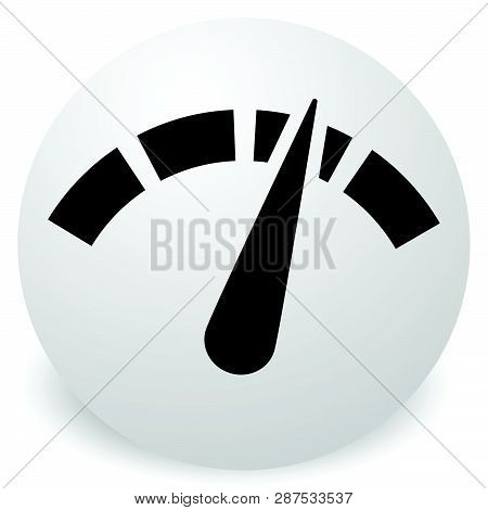 Icon With Gauge, Meter For Calibration, Indication, Level Themes