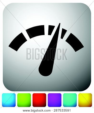 Icon With Gauge, Meter For Calibration, Indication, Level Themes