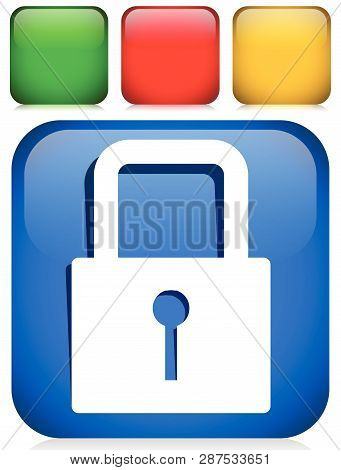 For Security, Prevention, Privacy Themes: Padlock Icon