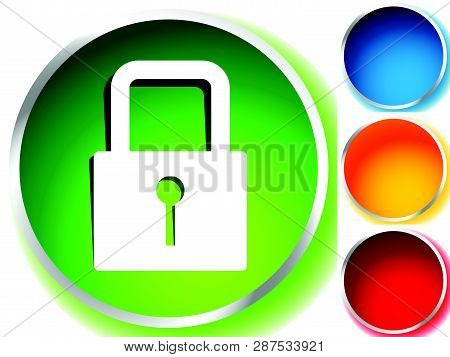 For Security, Prevention, Privacy Themes: Padlock Icon