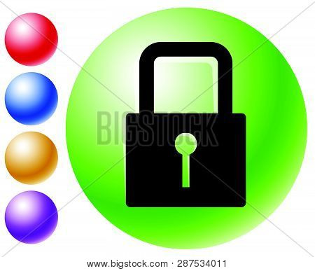 For Security, Prevention, Privacy Themes: Padlock Icon