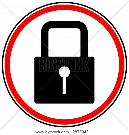 For Security, Prevention, Privacy Themes: Padlock Icon