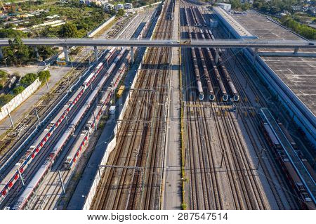 Kam sheung road, Hong Kong 16 February 2019: MTR station