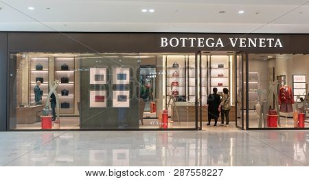 Bottega Veneta Shop At Emquatier, Bangkok, Thailand, Feb 3, 2019 : Luxury And Fashionable Brand Of C