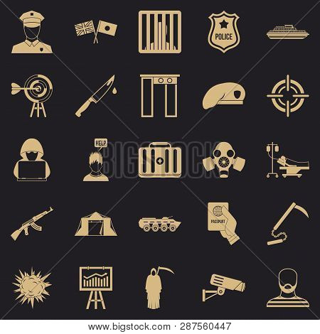 Special Forces Icons Set. Simple Set Of 25 Special Forces Icons For Web For Any Design