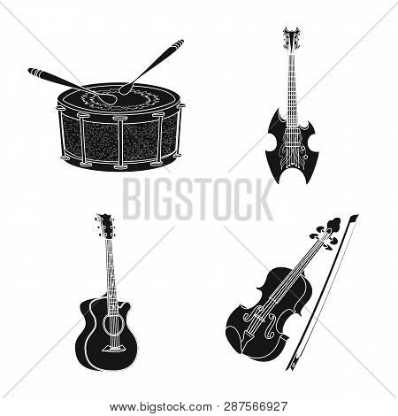 Vector Illustration Of Music And Tune Symbol. Set Of Music And Tool Stock Symbol For Web.