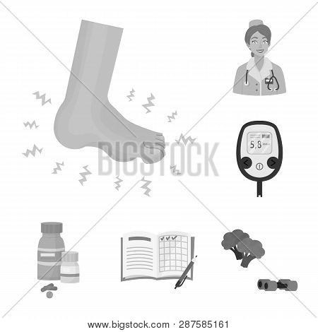Vector Illustration Of Health And Diet Icon. Collection Of Health And Disease Stock Vector Illustrat